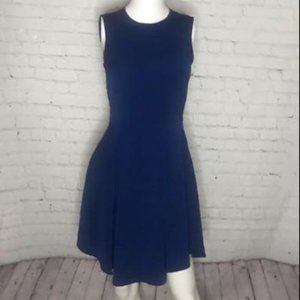 H&M Blue Fit and Flare Dress - Size 4